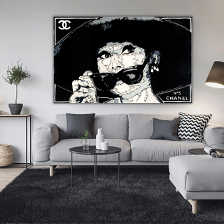 Audrey Hepburn Chanel – Alec Canvas Wall Art-Audrey Art