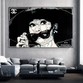 Audrey Hepburn Chanel – Alec Canvas Wall Art-Audrey Art