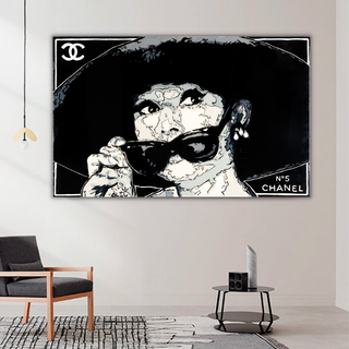Audrey Hepburn Chanel – Alec Canvas Wall Art-Audrey Art