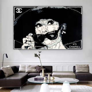 Audrey Hepburn Chanel – Alec Canvas Wall Art-Audrey Art