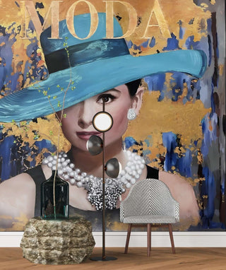 Audrey Hepburn Classic Beauty Wallpaper Mural – Wall Decor-Premium Wallpapers