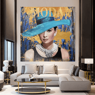 Audrey Hepburn Moda Queen Canvas Art-Audrey Art