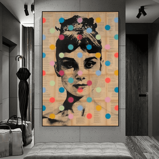 Audrey Hepburn Smile Queen Canvas Wall Art-Audrey Art