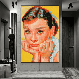 Audrey Hepburn Vintage Canvas Wall Art-Audrey Art