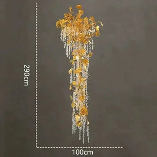 Autumn Leaves Fall Crystal Chandelier Lighting-Staircase Chandeliers