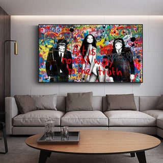 Banksy Art is Honey Way to Truth Canvas Wall Art-Wall Posters