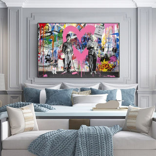 Banksy Artwork Love Is Answer Canvas Wall Art-Wall Posters