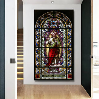 Banksy Canvas Poster Wall Art - Stained Glass Sacred Heart-Wall Posters