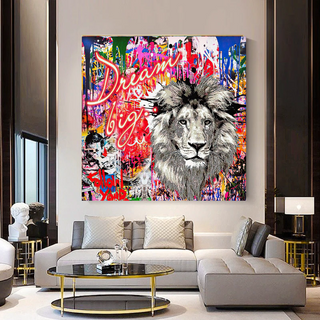 Banksy Dream Big Dreams Canvas Wall Art-Wall Posters