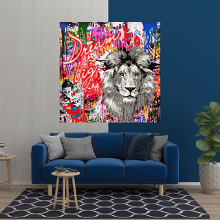Banksy Dream Big Dreams Canvas Wall Art-Wall Posters