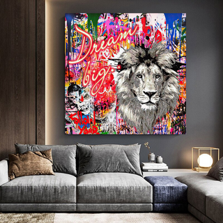 Banksy Dream Big Dreams Canvas Wall Art-Wall Posters