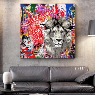 Banksy Dream Big Dreams Canvas Wall Art-Wall Posters