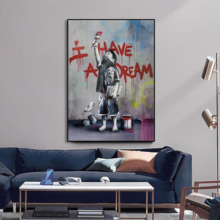 Banksy I have a Dream Canvas Wall Art-Wall Posters