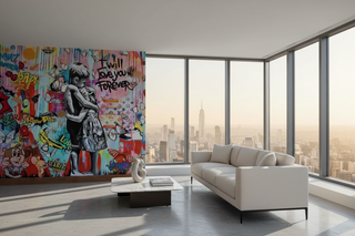 Banksy Te amaré para siempre Papel tapiz mural - Decoración de pared