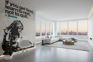 Banksy Learn to Rest not Quit Wallpaper Mural