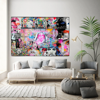 Banksy Los Angeles Hollywood Pop Art Canvas Wall Art-Wall Posters