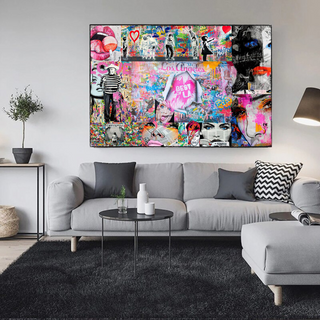 Banksy Los Angeles Hollywood Pop Art Canvas Wall Art-Wall Posters