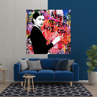 Banksy Never Give Up Canvas Wall Art-Wall Posters