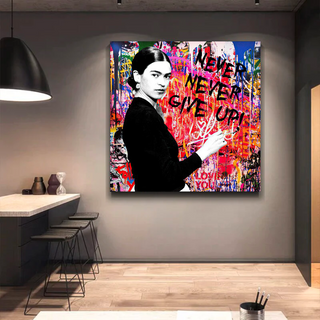 Banksy Never Give Up Canvas Wall Art-Wall Posters