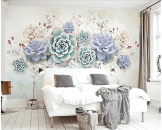 Beautiful Flowers Wallpaper Mural – Exquisite Floral Decor-Flower & Leaf Wallpaper