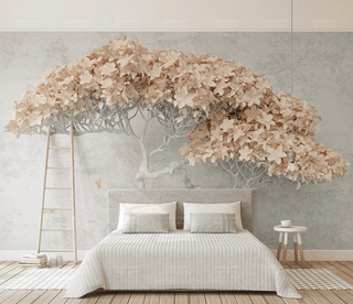 Beige Willow 3D Tree Wallpaper Murals - Transform Your Space-Trees Wallpaper