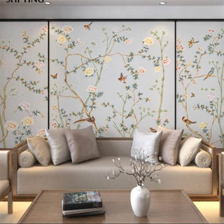 Birds on Tree Wallpaper Mural: Bring Nature Indoors-Flower & Leaf Wallpaper