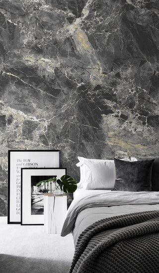 Black Marble Theme Wallpaper-Marble Design Wallpaper
