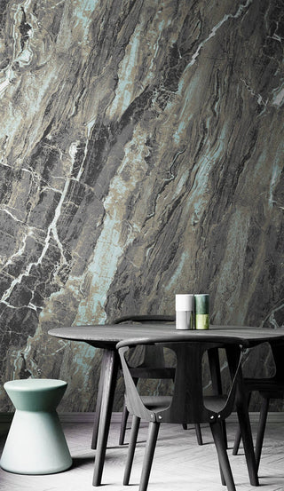 Black Marble Tone Effect Wallpaper Mural-Marble Design Wallpaper