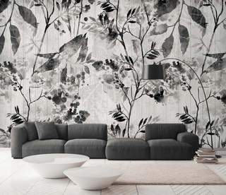 Black Trees Wallpaper Murals- High-Quality Wall Art Décor-Flower & Leaf Wallpaper