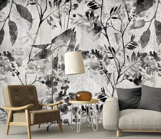 Black Trees Wallpaper Murals- High-Quality Wall Art Décor-Flower & Leaf Wallpaper
