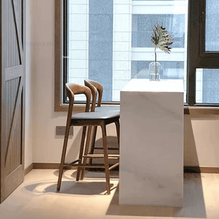 Black Walnut Solid Wood Bar Counter Chair – Minimalist Elegance-Bar Stools