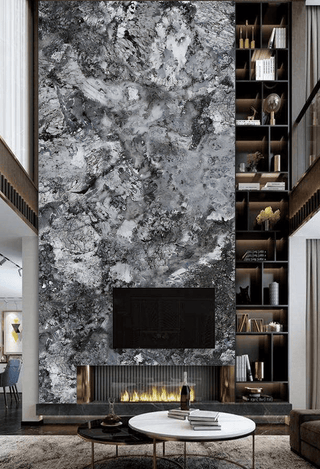 Black & White Pure Marble Wallpaper Murals-Marble Design Wallpaper