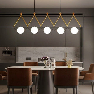 Black and Gold Globe LED - Glass Balls Hanging Light-Kitchen Island