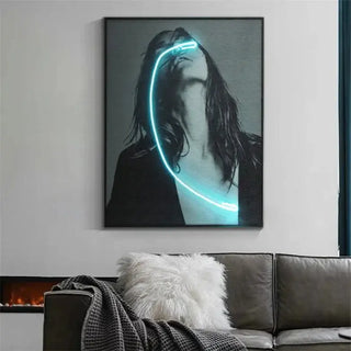 Blindness Girl Neon Wall Art – A Striking Blend of Art and Light-LED Wall Art