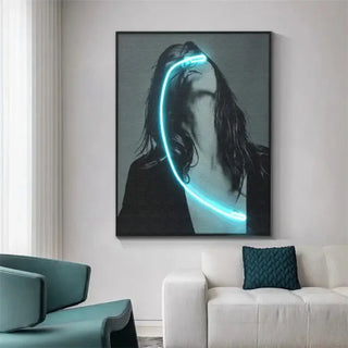 Blindness Girl Neon Wall Art – A Striking Blend of Art and Light-LED Wall Art
