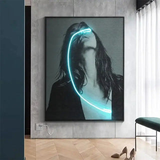 Blindness Girl Neon Wall Art – A Striking Blend of Art and Light-LED Wall Art