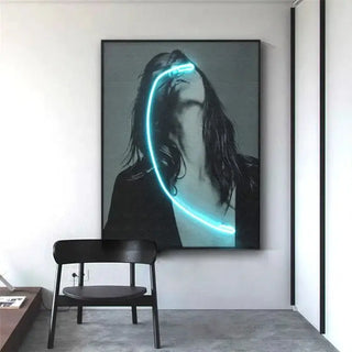 Blindness Girl Neon Wall Art – A Striking Blend of Art and Light-LED Wall Art