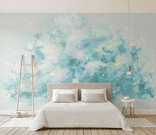 Blue Tree Theme Wallpaper Murals - Transform Your Space-Trees Wallpaper