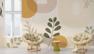 Bohemian Floral Pattern Wallpaper Mural – Vibrant & Chic-Flower & Leaf Wallpaper