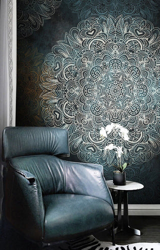Bohemian Mandala Shadow Wallpaper Mural-Geometric Shapes Wallpaper