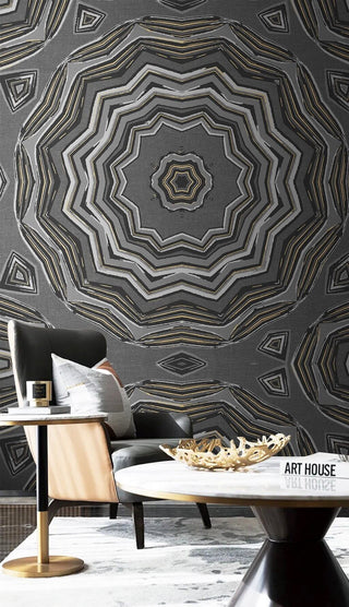 Bohemian Mandala Symbol Wallpaper Mural-Geometric Shapes Wallpaper