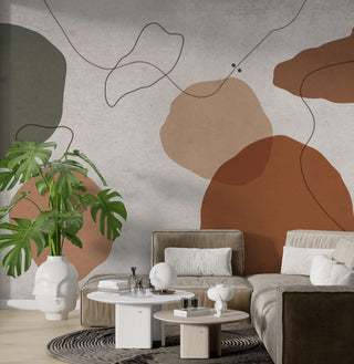 Boho Dreamscape Wallpaper Mural: Create Dreamy Ambiance-Geometric Shapes Wallpaper