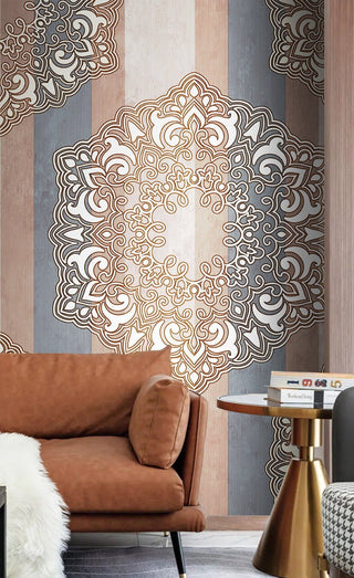 Boho Mandala Theme Wallpaper Mural-Geometric Shapes Wallpaper