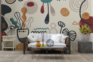 Boho Wallpaper Mural – Transform Your Space with Boho Vibes-Geometric Shapes Wallpaper