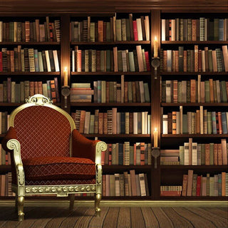 Bookshelf Library Wallpaper: Transform with Literary Charm-Geometric Shapes Wallpaper