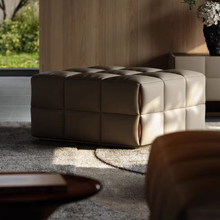 GraffitiWallArt-Bottega Nappa Leather Footrest Ottoman – Luxury Minimalist Design