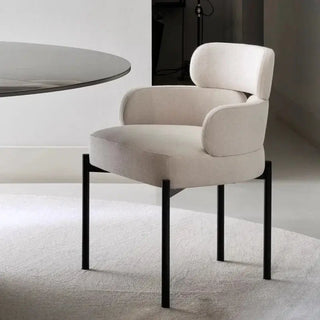 Boucle Minimalist Modern Dining Chair-Dining Chairs