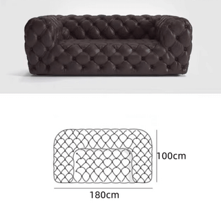 Buckle Chesterfield Sofa Set – Classic Tufted Design