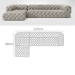 Buckle Chesterfield Sofa Set – Classic Tufted Design
