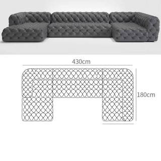 Buckle Chesterfield Sofa Set – Classic Tufted Design